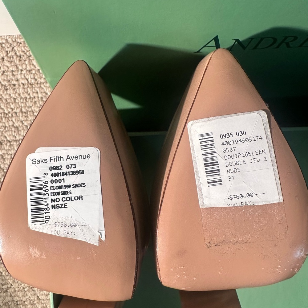 ANDREA FENZI Nude Platform Pumps - Picture 9 of 15